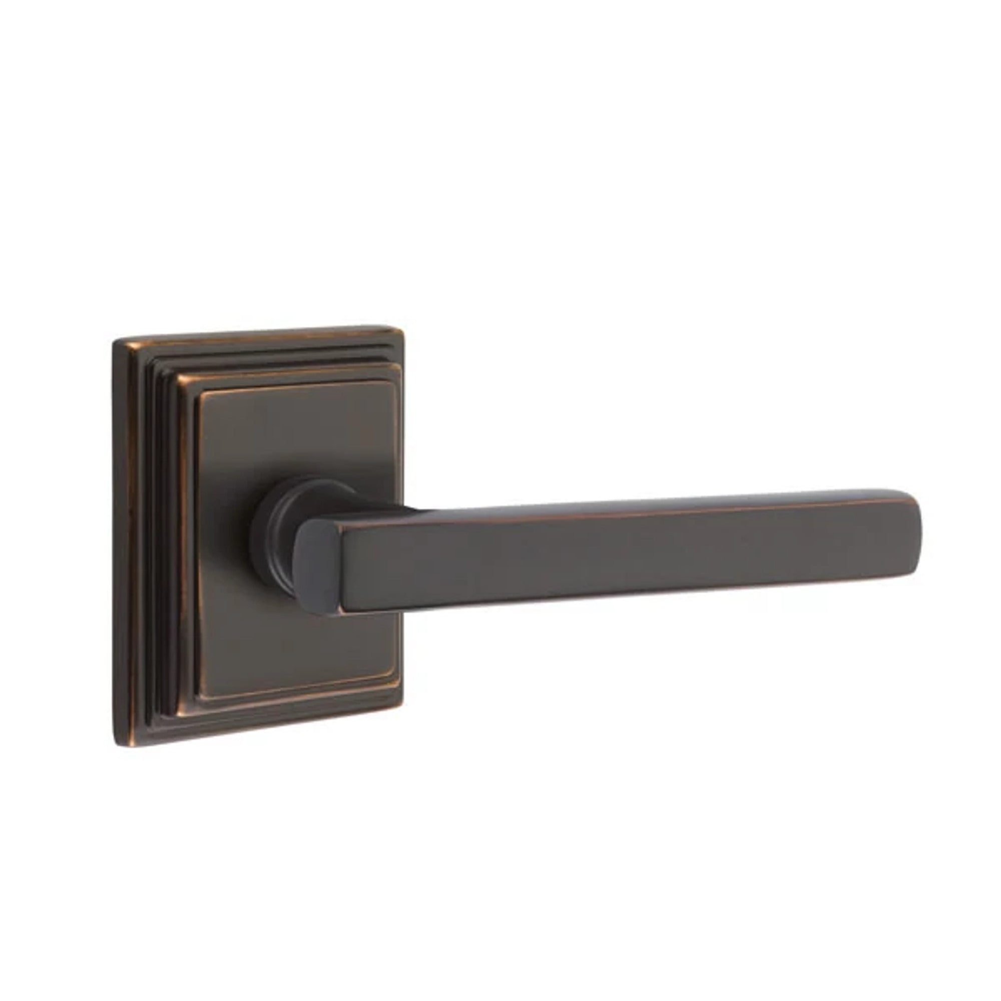 Emtek Freestone Lever with Wilshire Rosette in Oil Rubbed Bronze