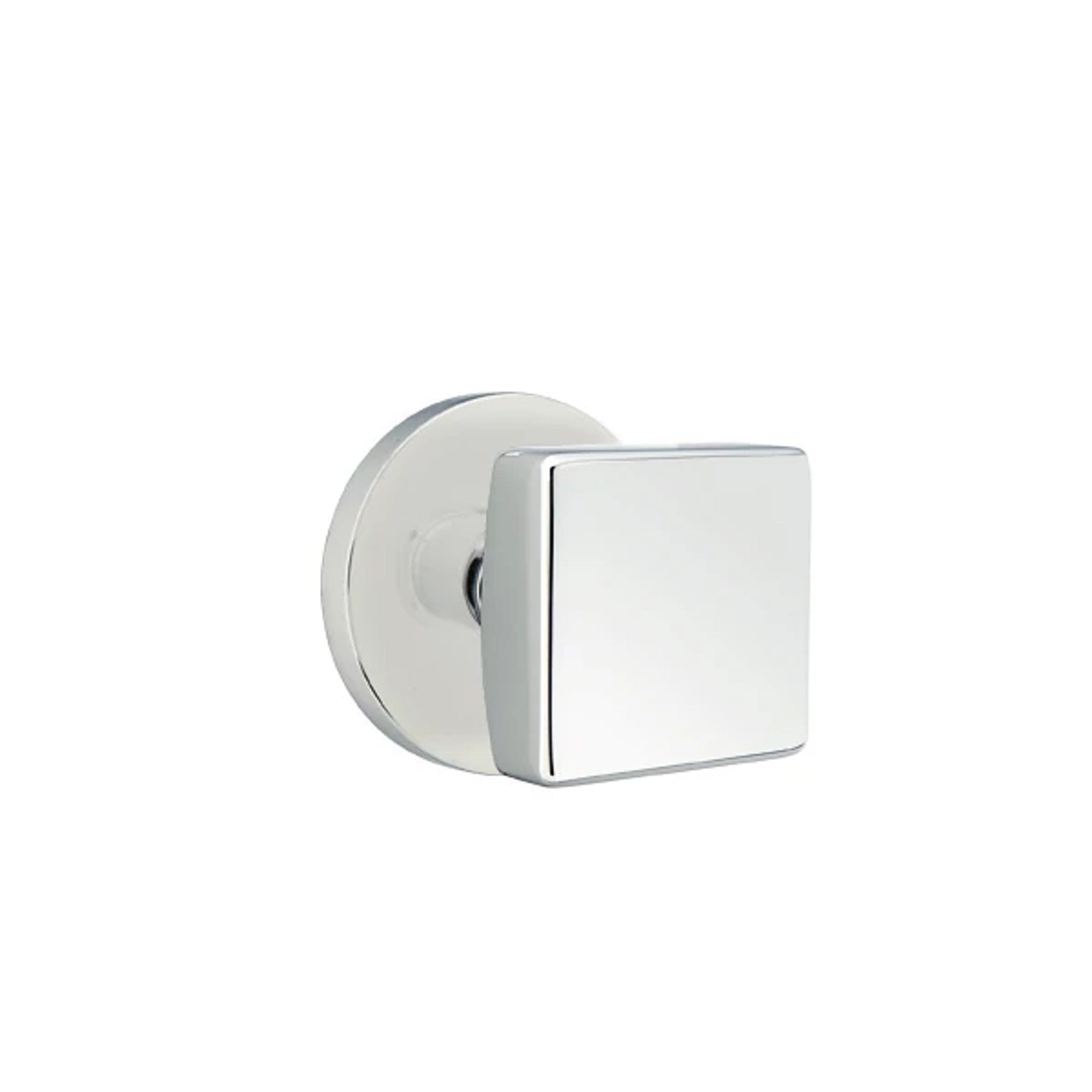 Emtek Square Knob with Disk Rosette in Polished Chrome