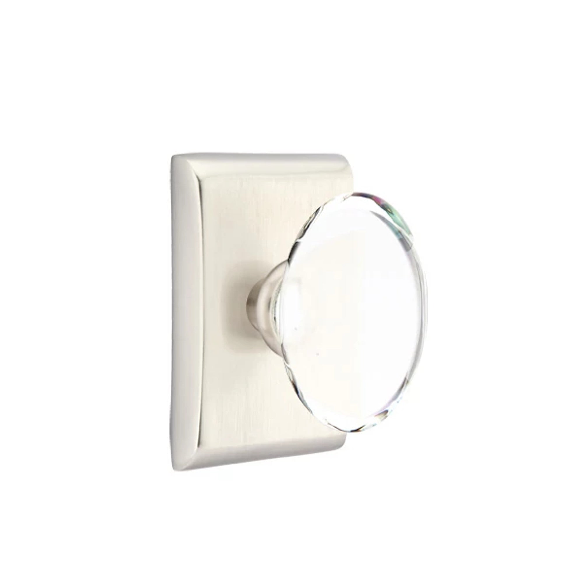 Emtek Hampton Knob with Neos Rosette in Satin Nickel