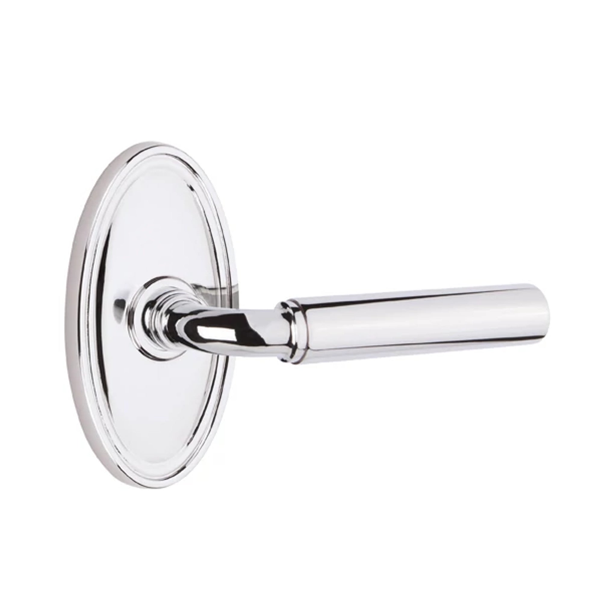 Emtek Manning Lever with Oval Rosette in Polished Chrome
