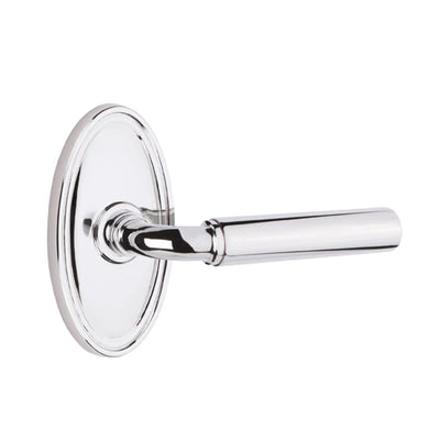Emtek Manning Lever with Oval Rosette in Polished Chrome