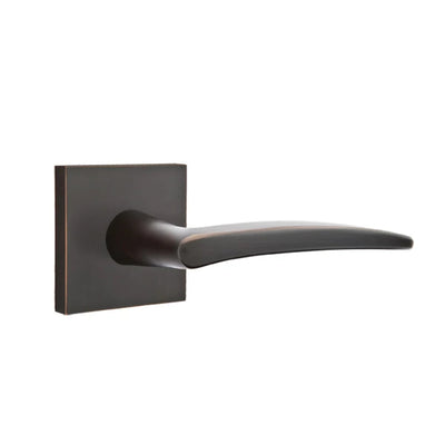 Emtek Poseidon Lever with Square Rosette in Oil Rubbed Bronze