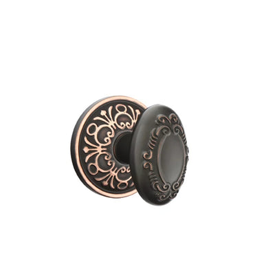 Emtek Victoria Knob with Lancaster Rosette in Oil Rubbed Bronze