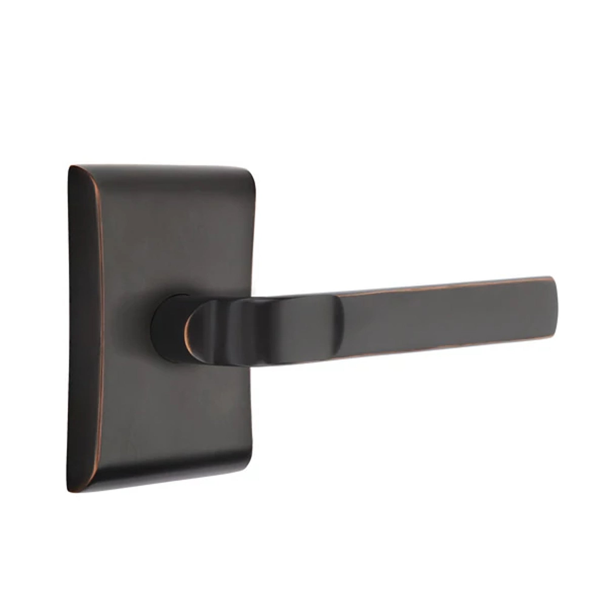 Emtek Aston Lever with Neos Rosette in Oil Rubbed Bronze