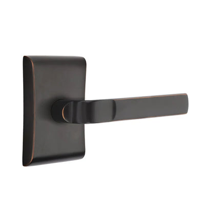 Emtek Aston Lever with Neos Rosette in Oil Rubbed Bronze