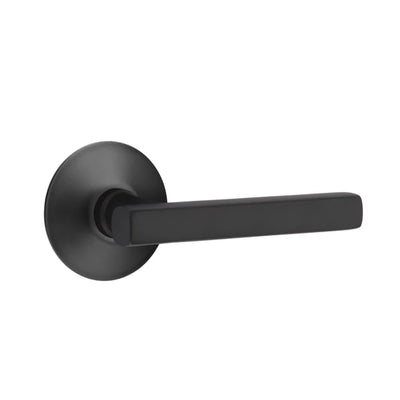 Emtek Freestone Lever with Modern Rosette in Flat Black