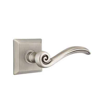 Emtek Elan Lever with Quincy Rosette in Pewter