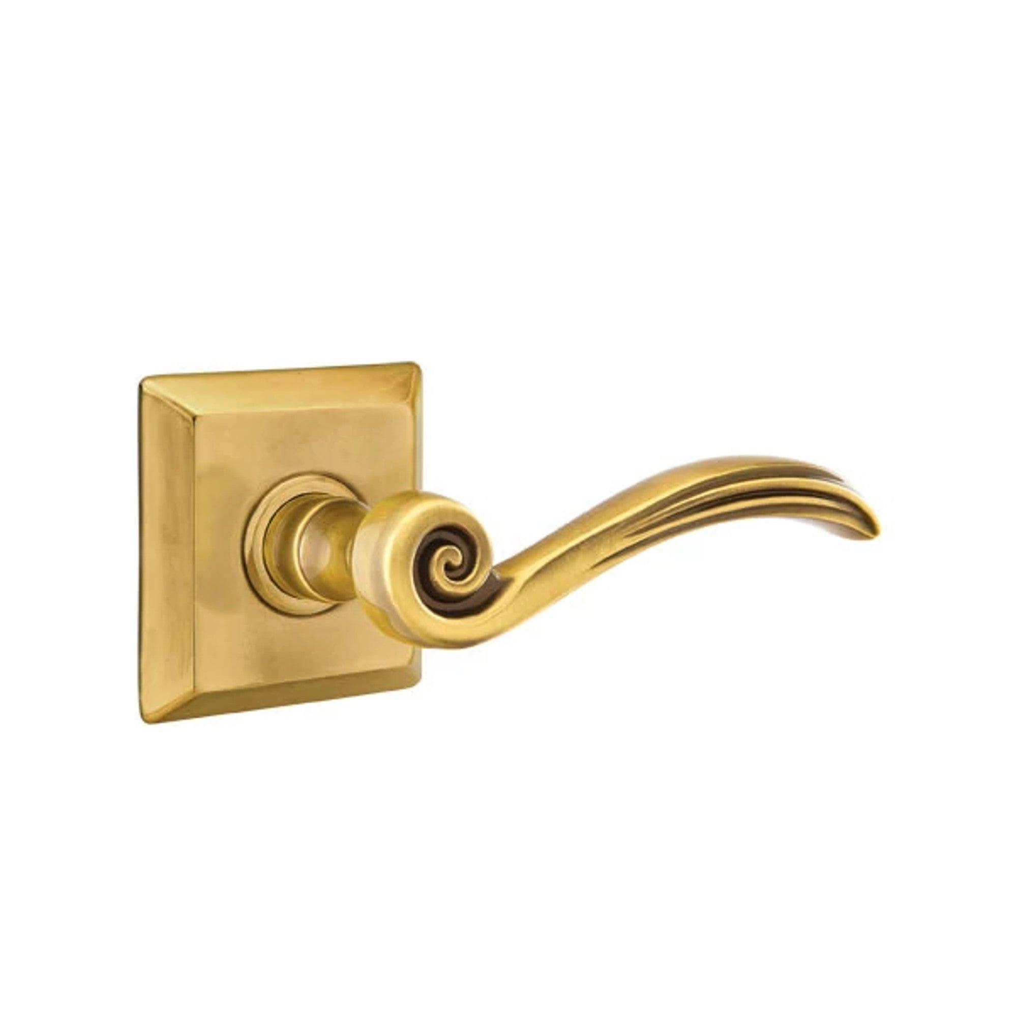 Emtek Elan Lever with Quincy Rosette in French Antique