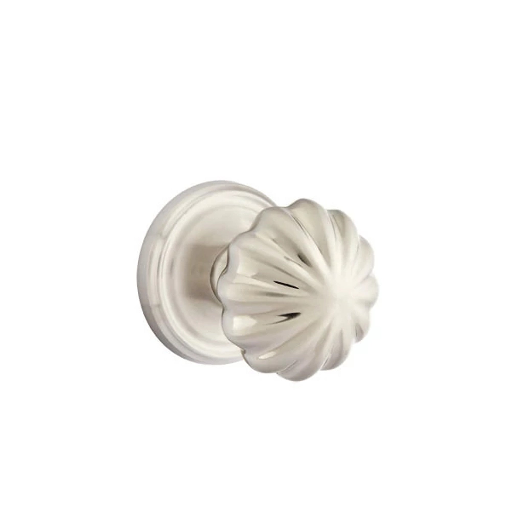 Emtek Melon Knob with Regular Rosette in Satin Nickel