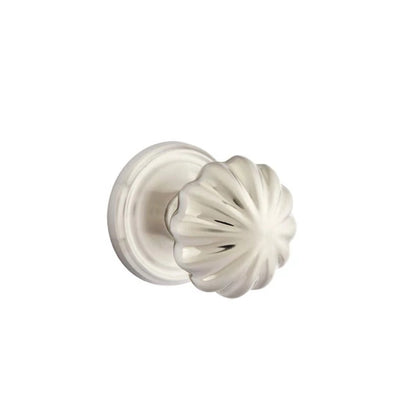 Emtek Melon Knob with Regular Rosette in Satin Nickel