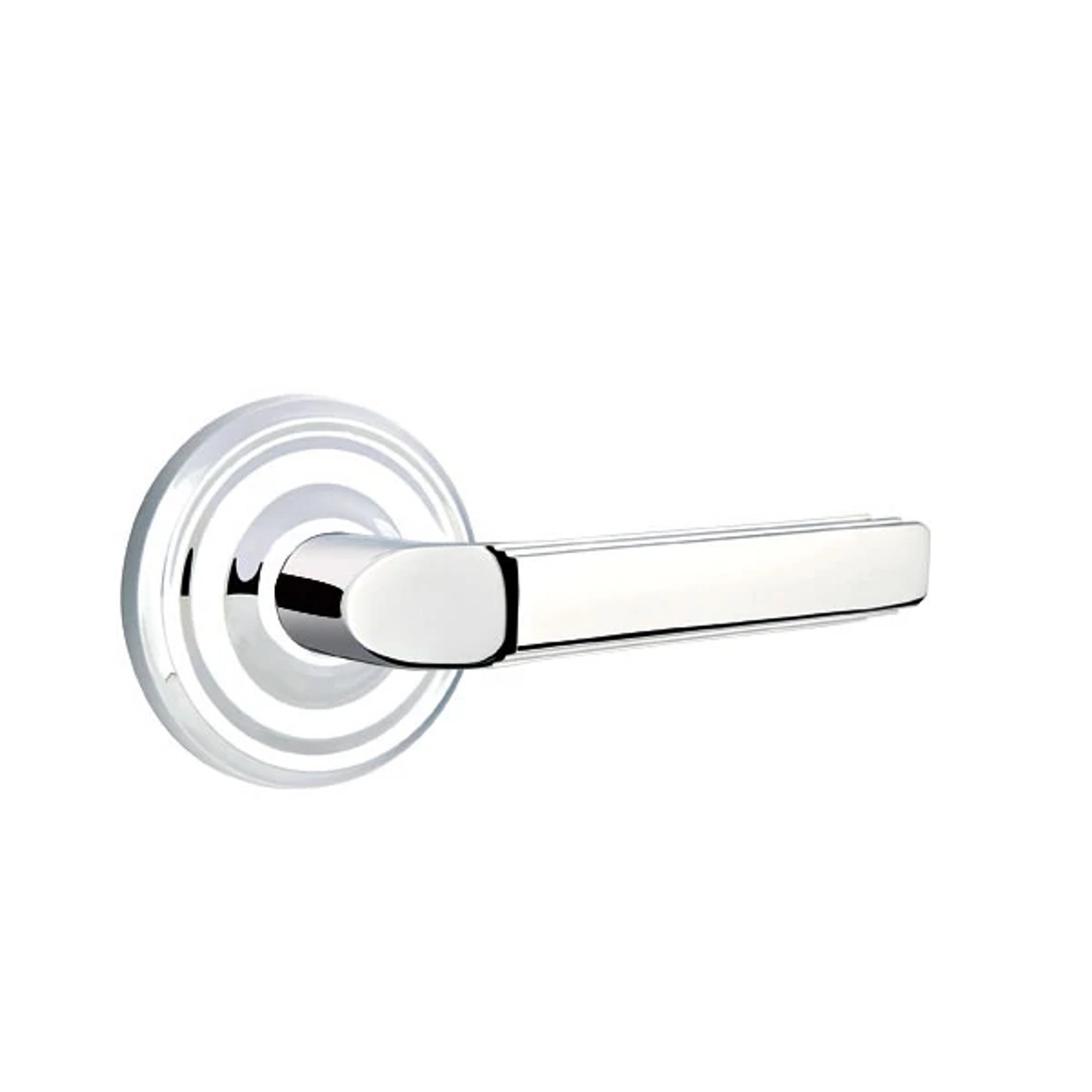 Emtek Milano Lever with Regular Rosette in Polished Chrome