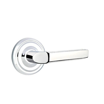 Emtek Milano Lever with Regular Rosette in Polished Chrome