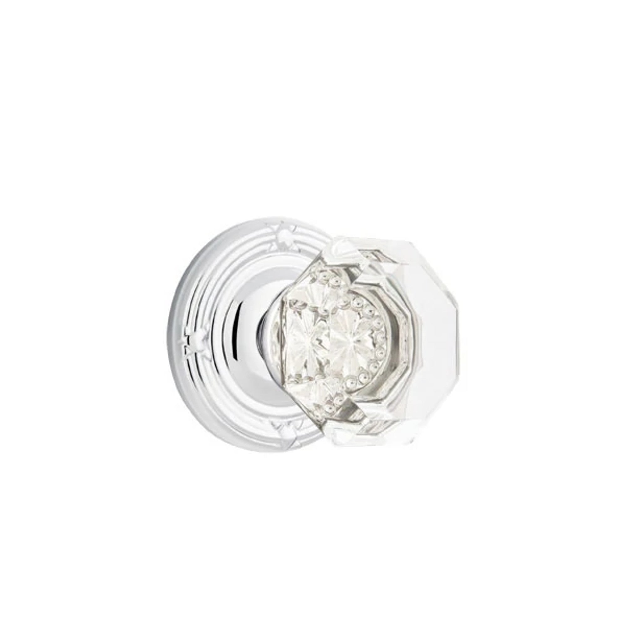 Emtek Old Town Knob with Ribbon & Reed Rosette in Polished Chrome