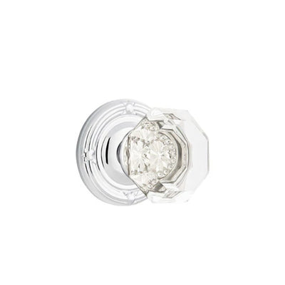 Emtek Old Town Knob with Ribbon & Reed Rosette in Polished Chrome