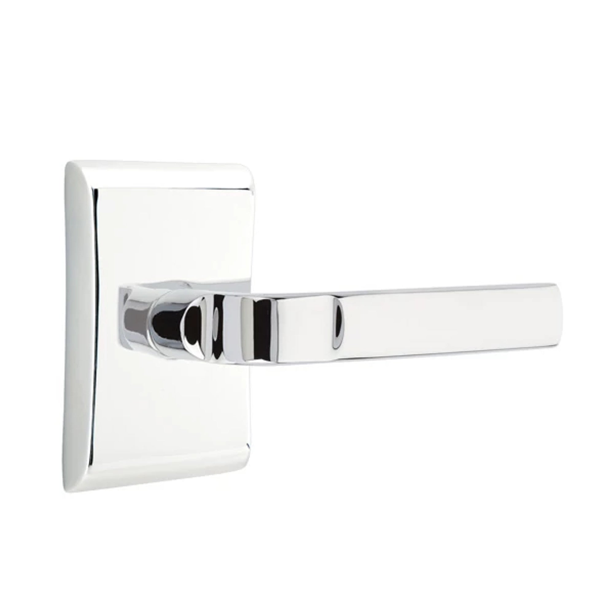 Emtek Aston Lever with Neos Rosette in Polished Chrome