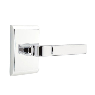 Emtek Aston Lever with Neos Rosette in Polished Chrome
