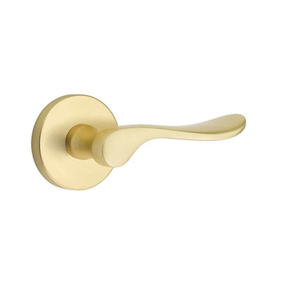 Emtek Luzern Lever with Disk Rosette in Satin Brass