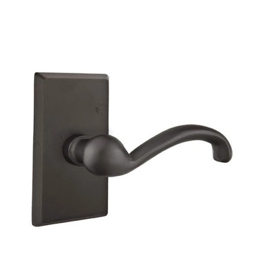 Emtek Teton Lever with #3 Rosette in Flat Black Bronze
