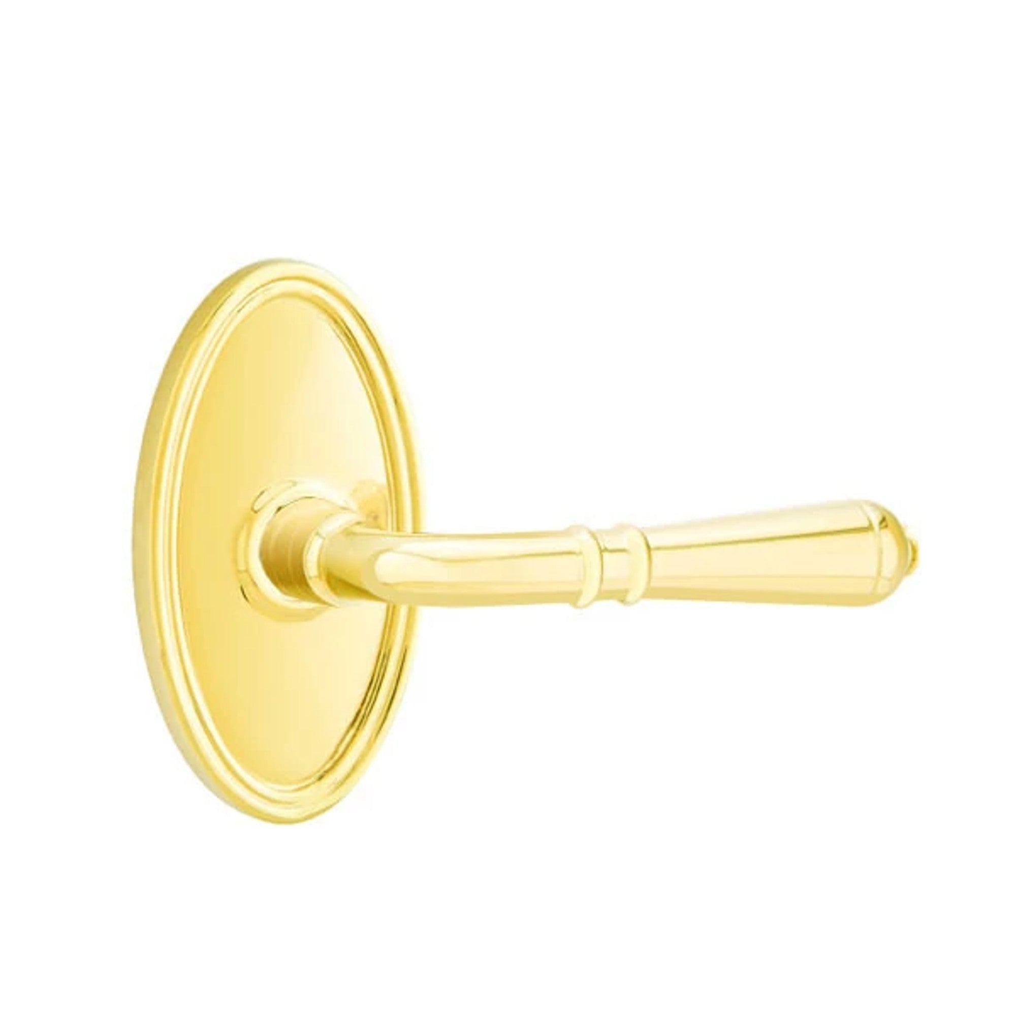 Emtek Turino Lever with Oval Rosette in Polished Brass