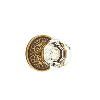 Emtek Old Town Knob with Lancaster Rosette in French Antique