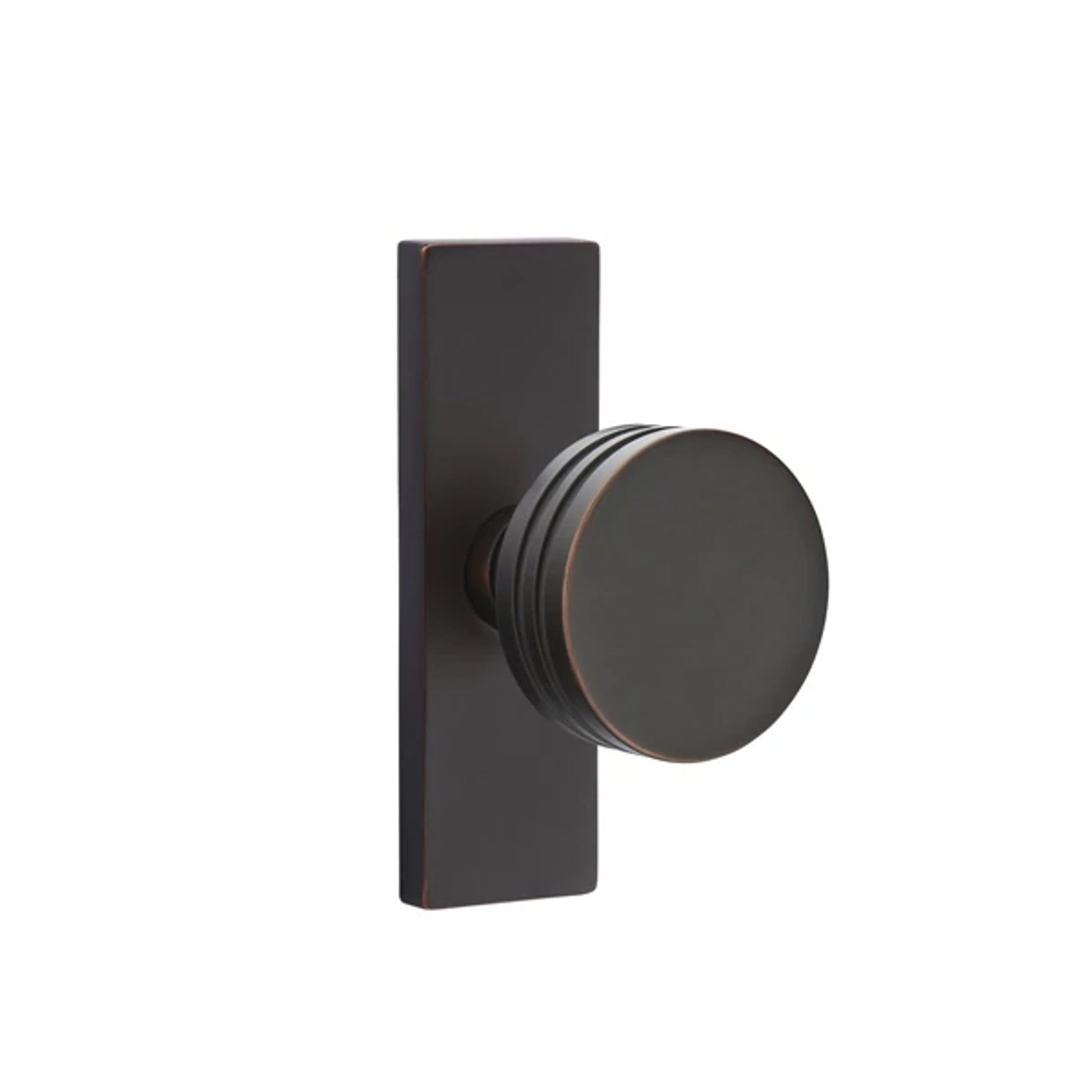 Emtek Bern Knob with Stretto 1-1/2" x 5" in Oil Rubbed Bronze
