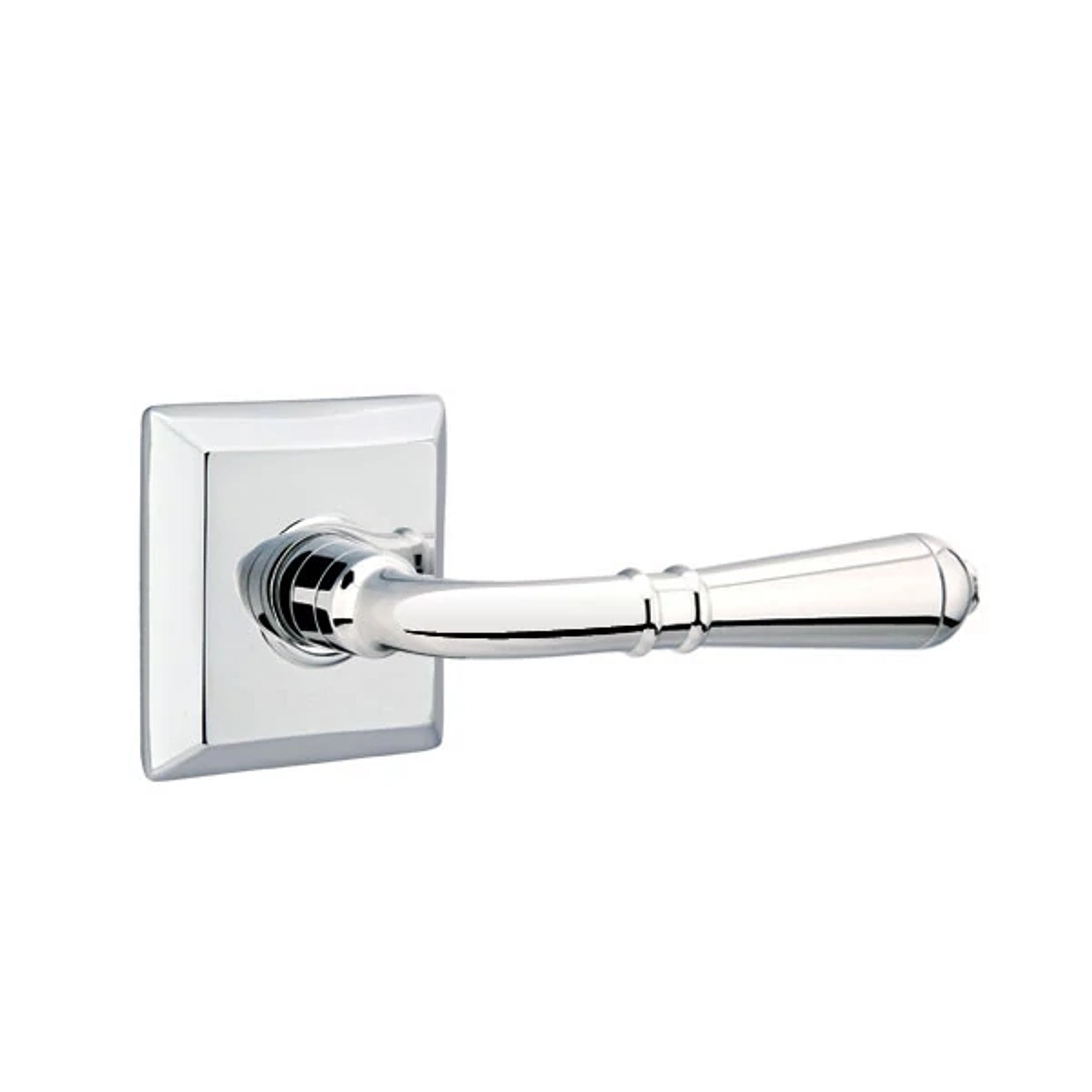 Emtek Turino Lever with Quincy Rosette in Polished Chrome