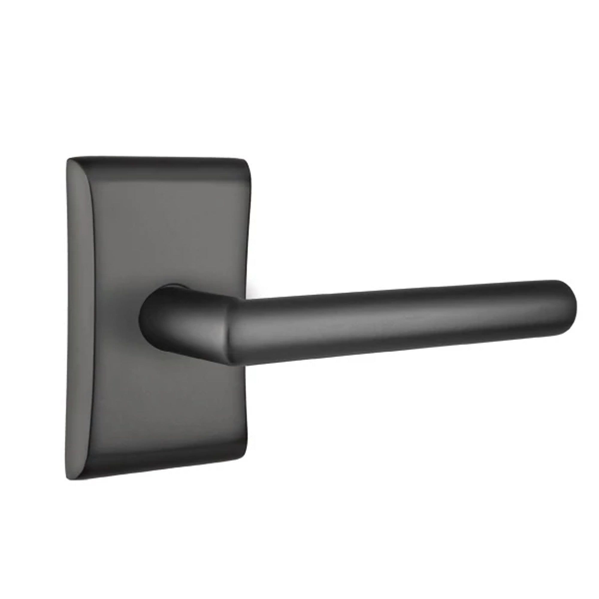 Emtek Stuttgart Lever with Neos Rosette in Flat Black