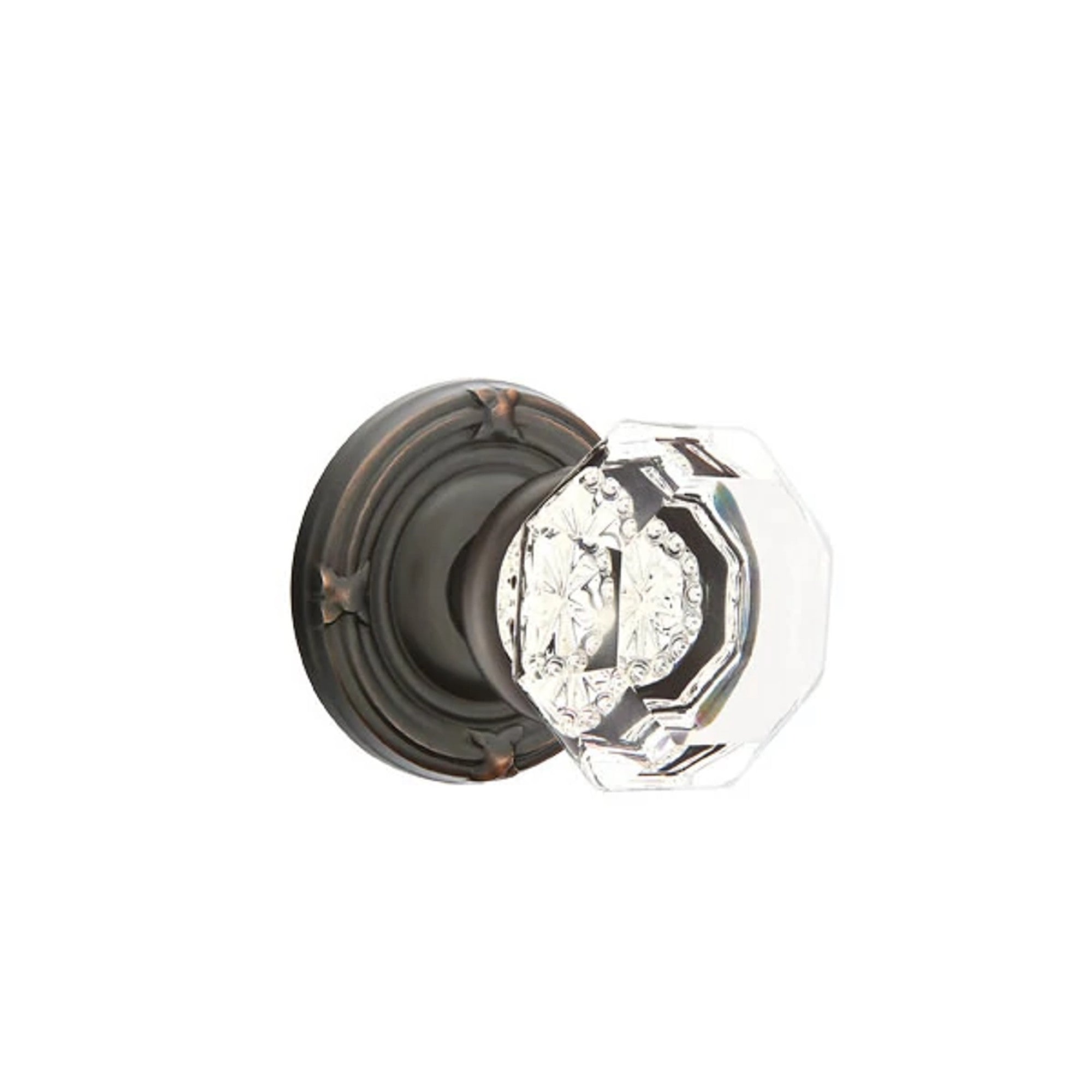 Emtek Old Town Knob with Ribbon & Reed Rosette in Oil Rubbed Bronze