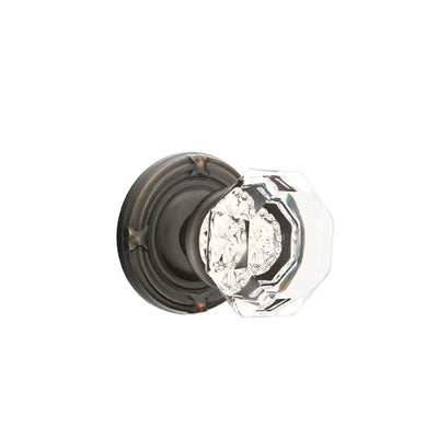 Emtek Old Town Knob with Ribbon & Reed Rosette in Oil Rubbed Bronze