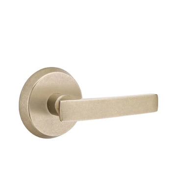 Emtek Yuma Lever with #2 Rosette in Tumbled White Bronze