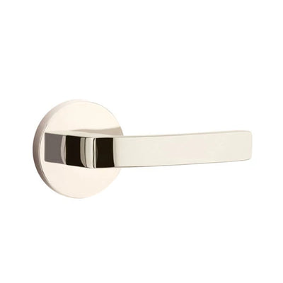 Emtek Breslin Lever with Disk Rosette in Polished Nickel