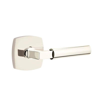 Emtek Hercules Lever with Urban Modern Rosette in Polished Nickel