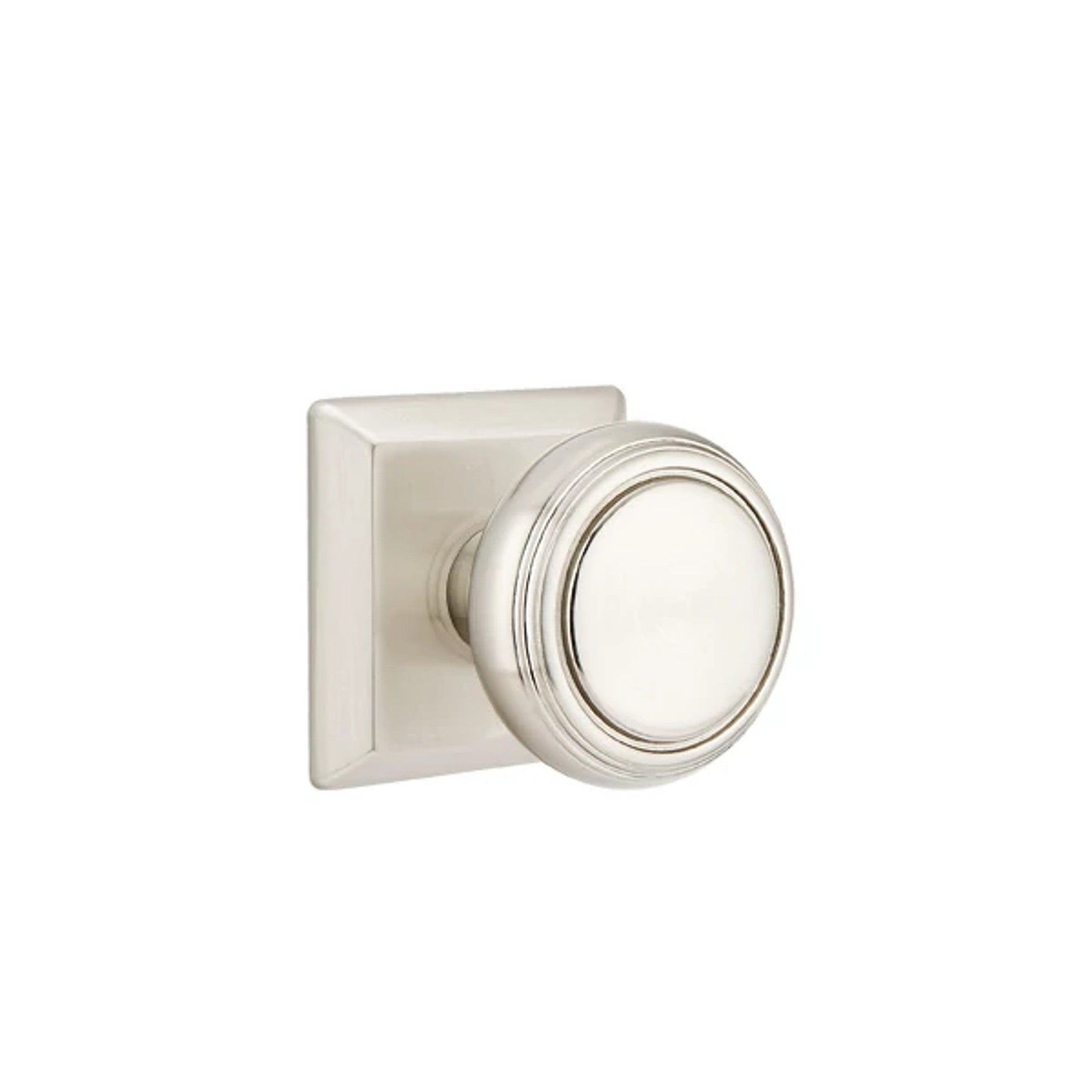 Emtek Norwich Knob with Quincy Rosette in Satin Nickel