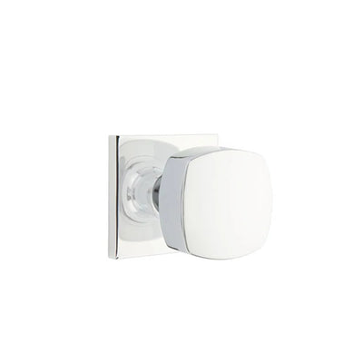 Emtek Freestone Knob with Square Rosette in Polished Chrome