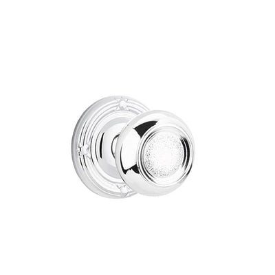 Emtek Belmont Knob with Ribbon & Reed Rosette in Polished Chrome