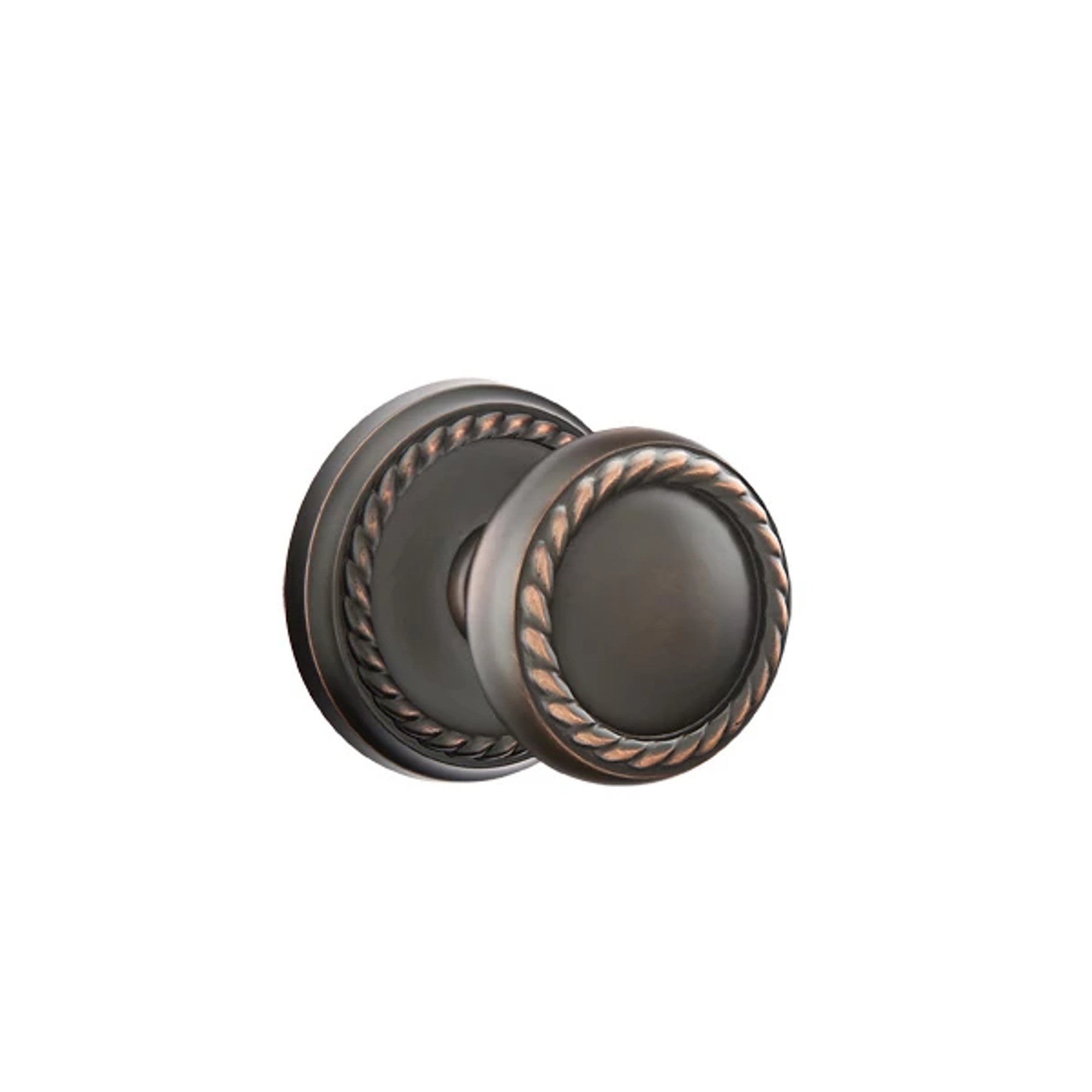 Emtek Rope Knob with Rope Rosette in Oil Rubbed Bronze
