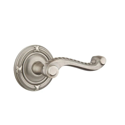 Emtek Rope Lever with Ribbon & Reed Rosette in Pewter