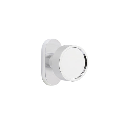 Emtek Verve Knob with Oval Stretto 1-1/2" x 3" in Polished Chrome