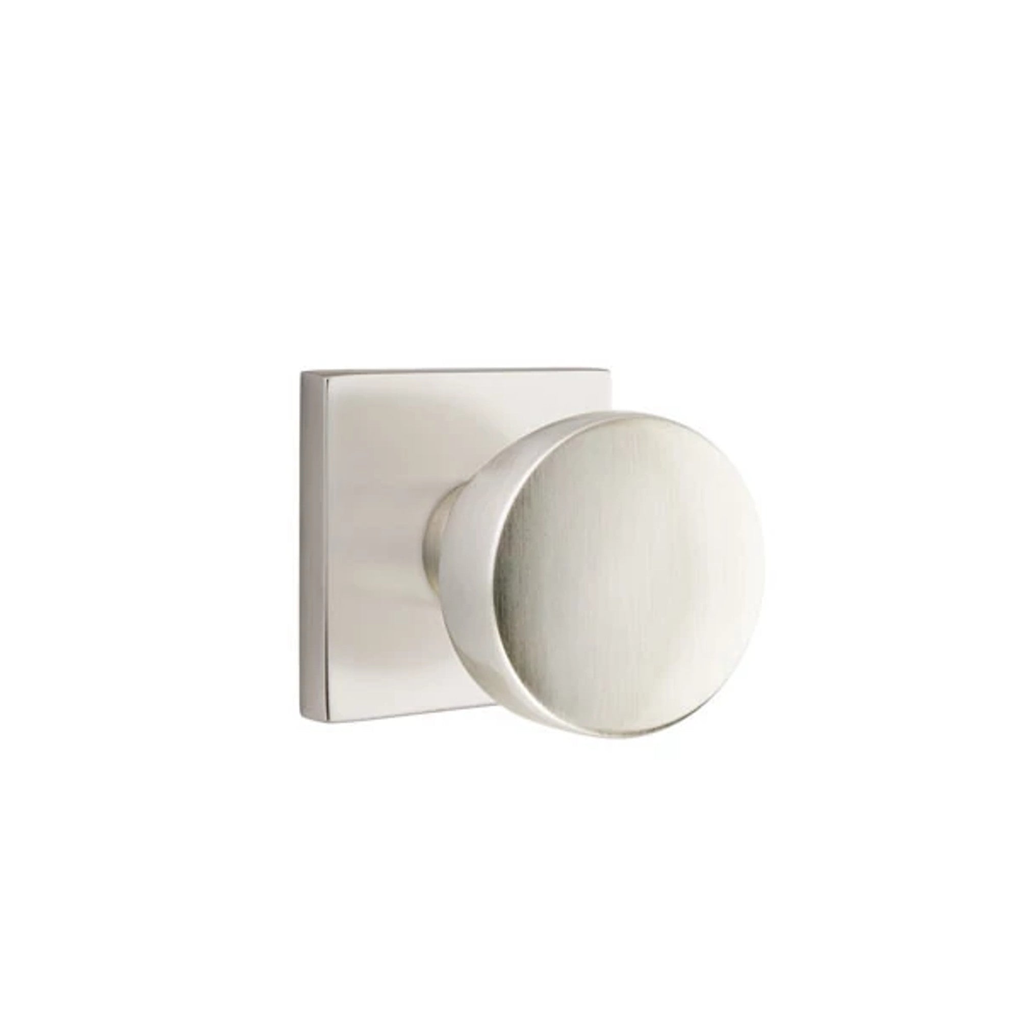 Emtek Laurent Knob with Square Rosette in Satin Nickel