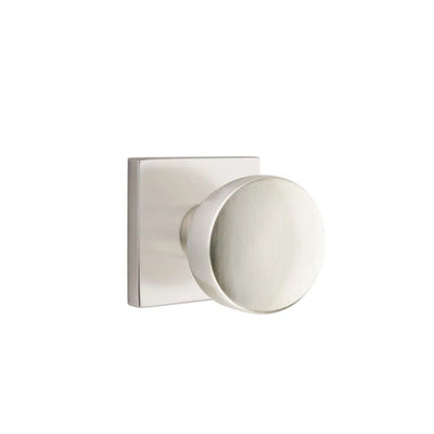 Emtek Laurent Knob with Square Rosette in Satin Nickel