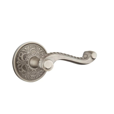 Emtek Rope Lever with Lancaster Rosette in Pewter