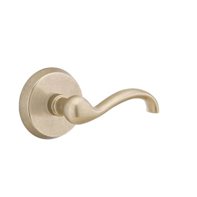 Emtek Teton Lever with #2 Rosette in Tumbled White Bronze