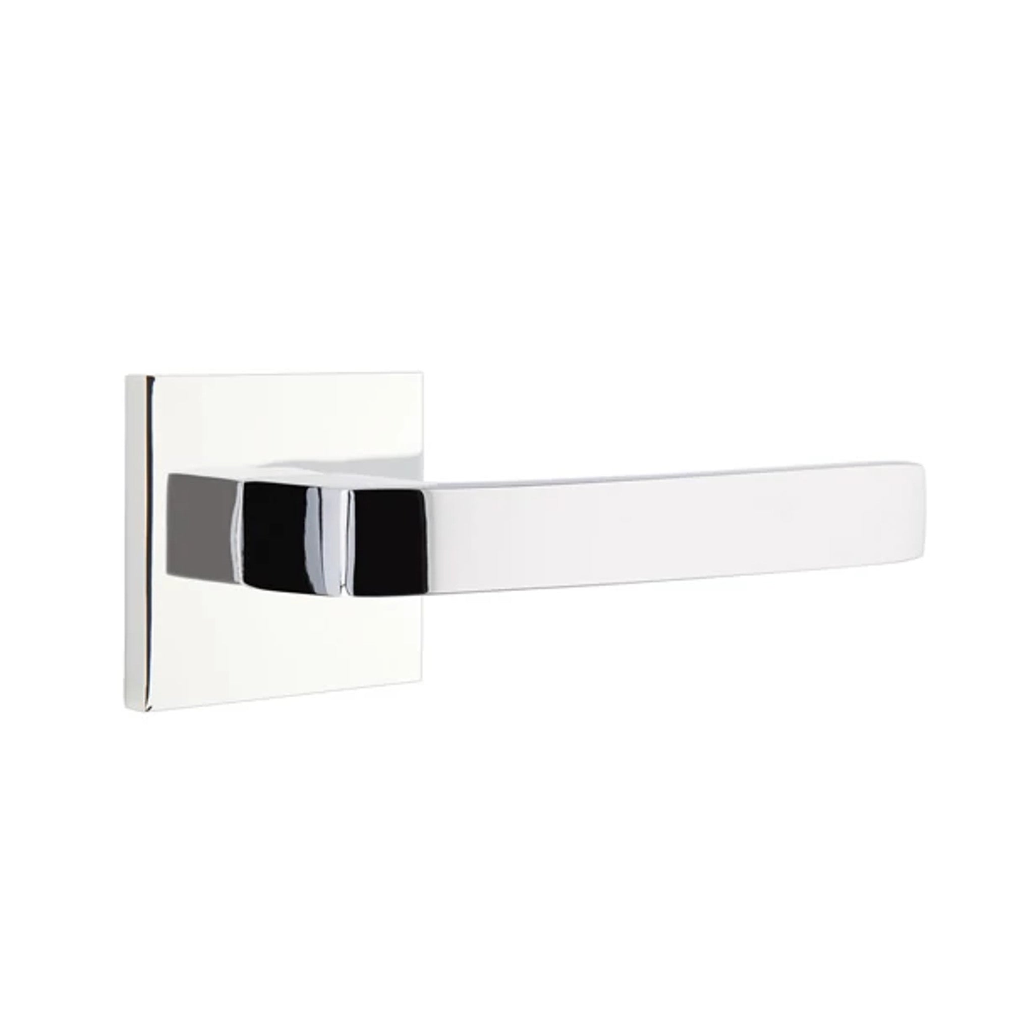 Emtek Breslin Lever with Square Rosette in Polished Chrome