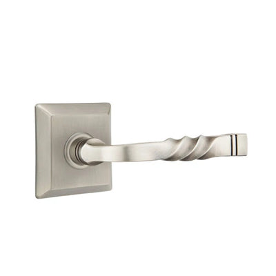 Emtek Santa Fe Lever with Quincy Rosette in Pewter