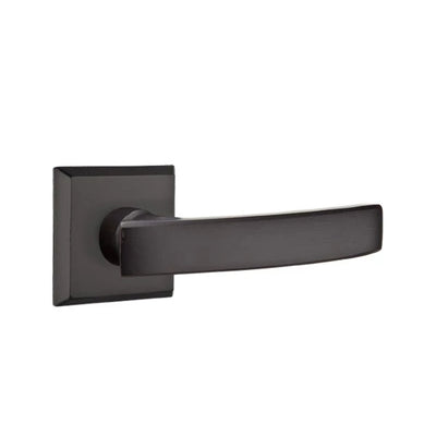 Emtek Yuma Lever with #6 Rosette in Flat Black Bronze