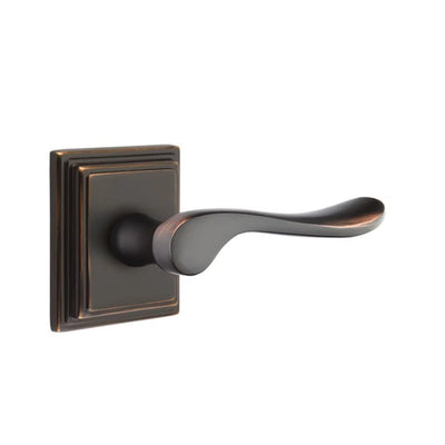 Emtek Luzern Lever with Wilshire Rosette in Oil Rubbed Bronze