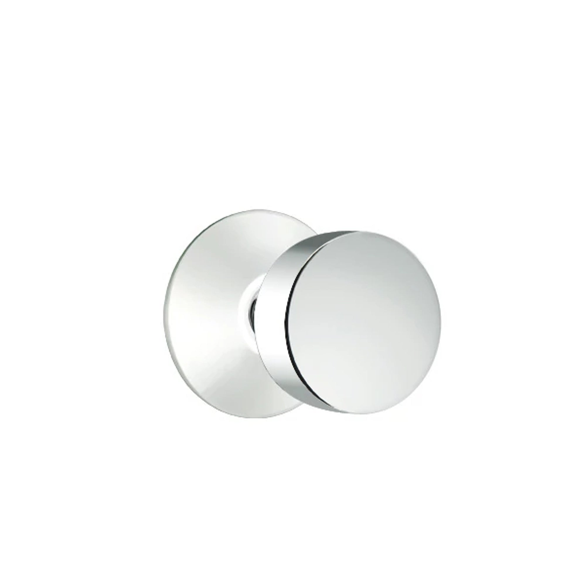 Emtek Round Knob with Modern Rosette in Polished Chrome