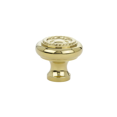 Emtek Rope 1-3/4" Knob in Polished Brass