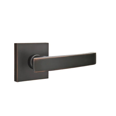 Emtek Geneva Lever with Square Rosette in Oil Rubbed Bronze