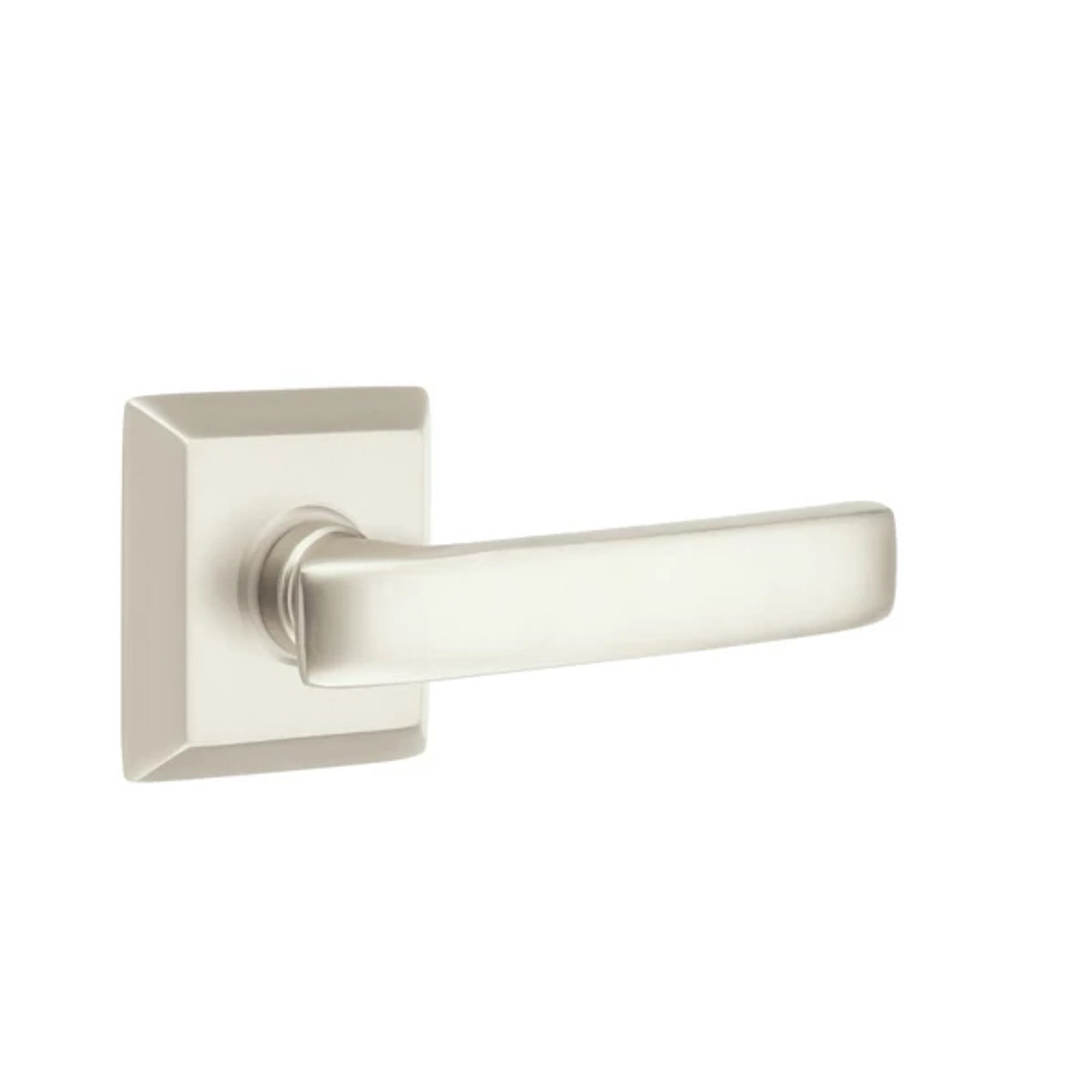 Emtek Geneva Lever with Quincy Rosette in Satin Nickel